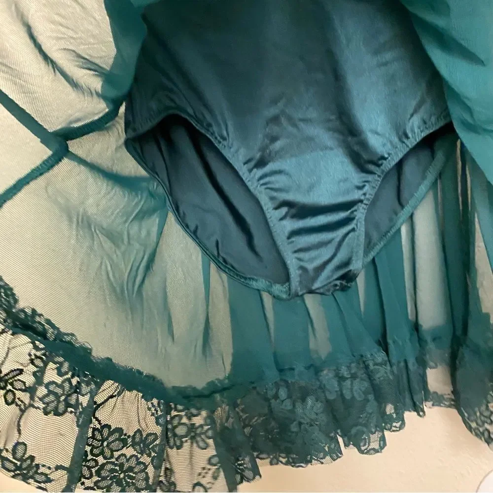 Weissman dance costume lyrical dark green Every Breath You Take 12504 MC child